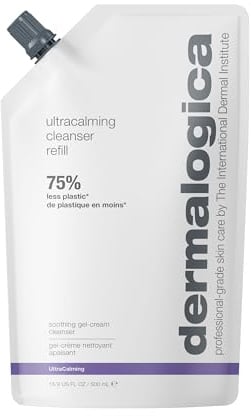 Dermalogica UltraCalming Cleanser – sanfter Gesichtsreiniger für empfindliche, trockene Haut, beruhigt Rötungen und Irritationen, stärkt die Hautbarriere, 500ml Refill