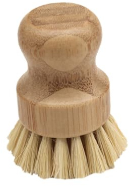 TOYANDONA Brosse De Nettoyage Wok en Bambou Courte 12 Cm Poils Sisal Résistants à l'huile Outil Cuisine Ménager pour Casseroles Poêles Wok