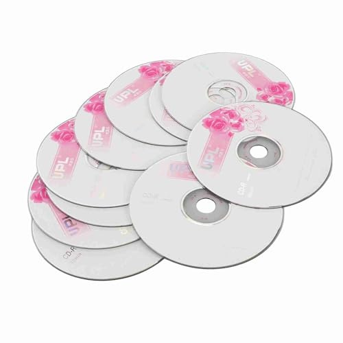 Annadue CD-R Blank CDs, 730MB, 52x Speed, for Photo and Music Data Recording, Compatible with Most CD-R Drives, 10 Pack