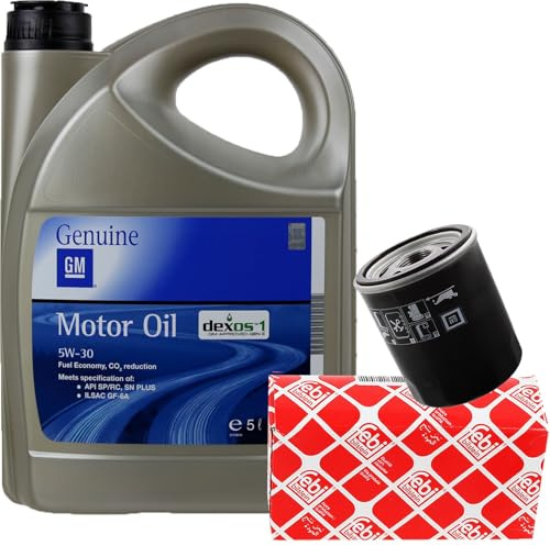 BandelOne enthält 5L 5W-30 dexos1 Gen3 Öl+Febi Ölfilter für Astra K Corsa E Mokka