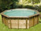 Ubbink - Piscine bois Océa 4,30 x 1,20 m - Liner gris