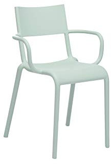 Kartell Generic A Armlehnstuhl, Plastik, Grün, 79 x 52.5 x 52 cm, 2 Stück
