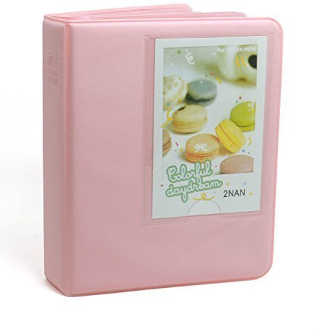 JXE Candy Color Macaron Fuji Instax Mini Album Libro Per Instax Mini7s 8 9 25 50s Film - Rosa