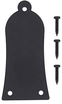 Gitarre Truss Rod Cover, vergoldete Metall Truss Rod Abdeckung mit Schrauben(Schwarz)
