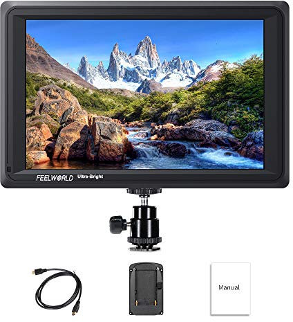 Feelworld FW279S 7 Zoll Ultra Bright DSLR Kamera Field Monitor Camera Full HD Focus Video Assist 1920x1200 IPS mit 4K HDMI 3G SDI Input Output 2200nit Hohe Helligkeit