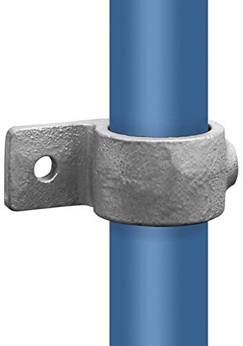 Klemp - Stellring-Halterung mit Einzel-Lasche/Einzel-Flansch, Befestigungs-Ring, Temperguss galvanisiert, feuerverzinkt, inkl. Schrauben Typ 55C - 33,7 mm / 1