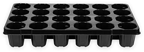 BigDean Anzuchtplatte Pro 24 Pflanzlöcher Ø 7,4 cm Pflanzschale Anzuchtschale Topfplatte 52 x 30 x 8,5 cm