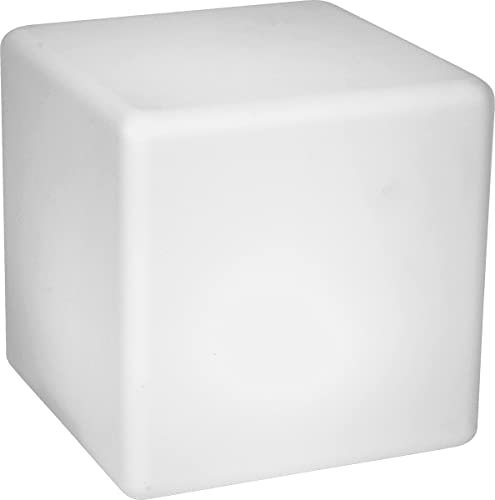 ALGAM LIGHTING - Cube de décoration lumineuse - 40 cm - LED 16 couleurs 4 Modes - Télécommande, Autonomie 12H, Rechargeable, Résistant à la pluie - Déco extérieure jardin, piscine, bar, salon