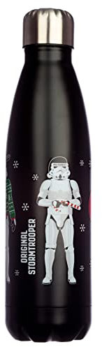 Puckator The Original Stormtrooper - Stainless Steel Water Bottle - Cold for 24h and Hot for 12h - Metal Water Bottles with Trooper Design - Double Walled Modern Thermos Flask - Bpa Free - 500 ml