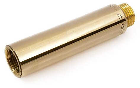 qpool24- Messing Hahnverlängerung 1/2 IG x1/2 AG x 60 mm Länge ohne Außengewinde Hahnverlängerung Messingverlängerung Gewinde-, Anschlussverlängerung Verlängerung für Fertig-, Endmontage