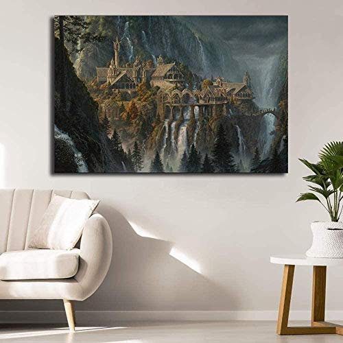 YYLPLLE Creative Jigsaw Puzzles 1000 Pieces, Wooden Puzzles Toys Picture-Lotr Rivendell Lord Of The Rings 50X75Cm