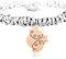 SAGA GIOIELLI® BRACCIALE NODINI INTRECCIATO DONNA FRASI PENSIERI PAROLE EMOZIONALE INCISIONE CUORE (Coccinella portafortuna)