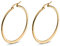 Damen Ohrringe Edelstahl Flache Creolen mit großem Kreis für Frauen 20mm Creolen Gold