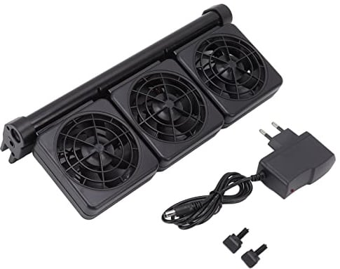 3 Köpfiger Aquarium Lüfter, Hängender Kühler Aquarium Lüfter Leistungsstarker, Einstellbarer, Energiesparender Aquarium Lüfter, Verstellbarer Clip On Kühler für Aquarium