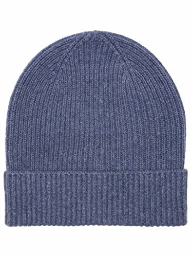 Zwillingsherz Grobstrick Mütze aus 100% Kaschmir - Hochwertige Unisex Strickmütze Uni Wintermütze schlicht für Damen Jungen Mädchen – Hat - One Size – Cashmere warm & weich -Frühjahr Herbst & Winter