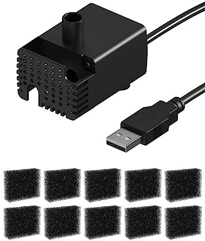 Pompe de Fontaine à Eau Stouchi Cat pour WDQ1/WDQ3, Pompe de Fontaine pour Chat Ultra Silencieuse, avec Port USB, Cordons d'alimentation 2 m et Indicateur LED