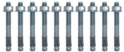 10x Remstaler BOLZENANKER | Stahl verzinkt | M6 M8 M10 M12 M16 M20 | made in GERMANY | Stahlanker | Keilanker | Betondübel | Spreizanker | Hülsenanker (10x175)