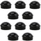 Black Chain Link Fence 1 3/8 Round Dome External Post Caps | Aluminum | Chain Link Caps | (Pack of 10)