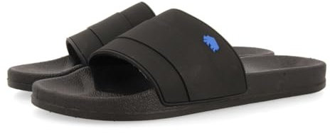 GIOSEPPO Chanclas Negras DE Pala con Detalle EN Azul para Hombre BORGETTO