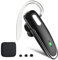 Jinreoo Bluetooth Headset, V5.1 Ultralight Wireless Handsfree Earpiece Cell Phone with Noise Cancellation Microphone for Cell Phone/PC Tablet/Laptop Computer, Headphones for Trucker/Driver/Business