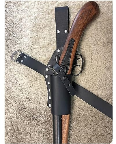 Mittelalterliche Karabiner Holster - Steampunk Universal verstellbare Pistolenhalter -Vintage Flintlock Gun Schulter für Cosplay LARP Kostüm