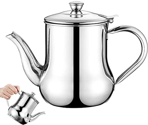 Contenedor de Grasa con colador, Lata de Almacenamiento de Grasa, Olla de Filtro de Aceite de Acero Inoxidable con colador, Separador de Aceite, Lata de Almacenamiento de Grasa para el hogar y