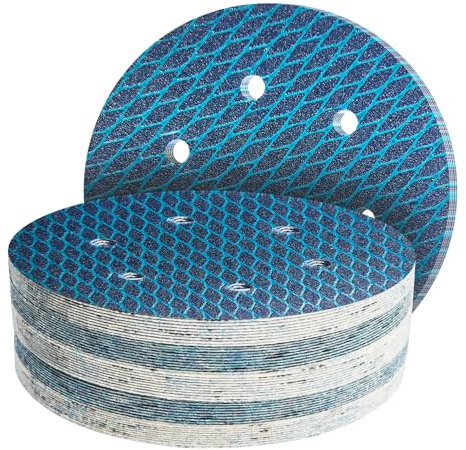 40 Pièces Disque de Ponçage 150mm Grain 40 Pour Ponceuse Excentrique (6 Trous/Losange)