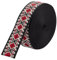 BENECREAT 5 Yard Ethnische Stickerei Polyesterbänder, 38 mm Breites Rauten-Jacquardband Vintage-Handwerk Nähen Spitzenbesatz Für Kleidung, Tasche, Stirnbänder, Kissenbezüge, Black & Red