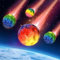 OWOAOOwl 4 Stück Moon Ball, Hohe Sprünge Gummiball Space Ball Moonball,Planeten Hüpfbälle, 7 cm Flunkyball Bounce Ball Bouncing Ball für Kinder, Hohe Bounce-Loch-Ball Mondball Lavaball (A) (C)