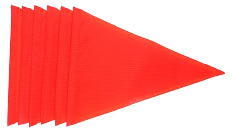 Kisangel Fahrrad Sicherheitsflagge Reflektierende Fahrradfahne 6 Stück PVC Warnwimpel Dreieckige Flagge 21X30X30Cm für Kinderfahrräder Hohe Sichtbarkeit Reißfest Tragbar Zubehör für Fahrradanhänger