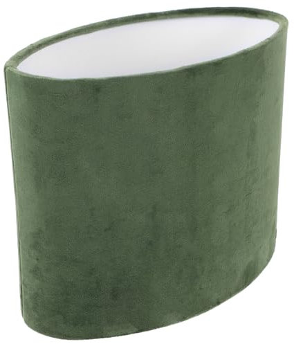 Homoyoyo Lámpara De Mesa De Tela De Terciopelo Pantalla Ovalada Pantalla De Tela E27e14 Portalámparas (verde Oscuro Empaquetado Individualmente) Cubierta De Lámpara Europa Simple