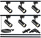 Bravsekai pista de iluminación kits de cabezas, de 6 luces de la pista extendida 2x1m H Tipo de rieles de pista 20W 4000K Blanco Natural Techo Spotlight Fixture