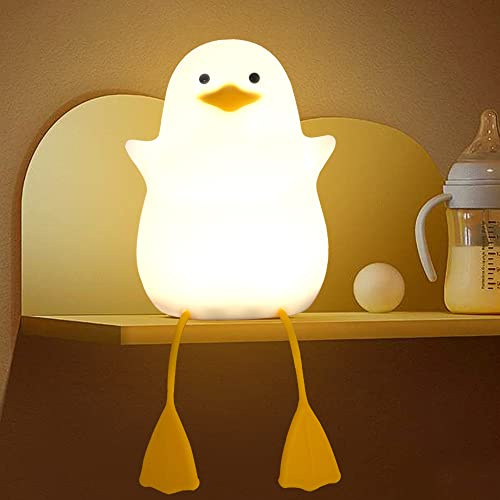 Duck Night Light, Duck Gifts for Girls, Kids Night Light Bedside Lamp for Nursery, ABS+SIL, Touch Control, Portable and Rechargeable Dimmable, Birthday Gifts for Boys Girls