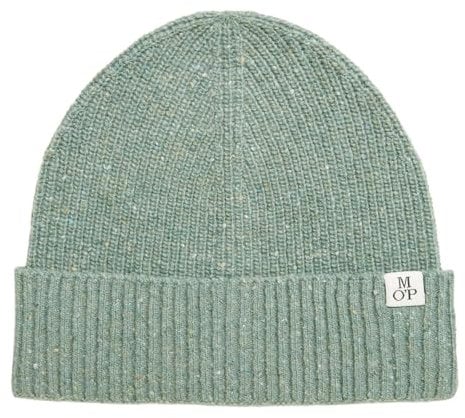 Marc O'Polo Herren Strickmütze aus Woll-Mix Beanie, Grün (Rain-Kissed Leaf), One Size