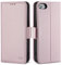 STAWLKA Wallet Case for iPhone SE 2022/2020/8/7, RFID Blocking Card Holder Kickstand Magnetic Shockproof Protective Flip Folio Phone Case - Rose Gold