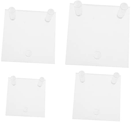 ABOOFAN 4 Stück Acryl Präsentationsständer mit 3-bein Design für Kristalle Achate und Mineralien Transparent für Zuhause und Buchläden