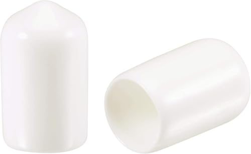 TA-VIGOR 100Pcs Rubber End Caps 9mm ID Flexible Round Thread Protectors