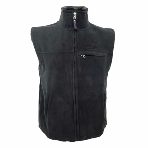 BE BOARD Gilet 9832 Smanicato in Pile da 4XL a 6XL Set 1 o 2 Pezzi Morbido Caldo con Taschino e Zip Uomo Taglie Forti Nero 5XL