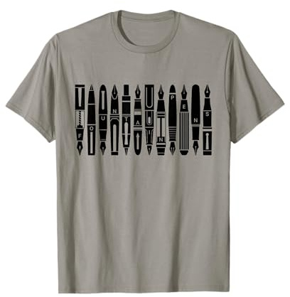 Fountain Pen Silhouette (Black) Minimalist T-Shirt