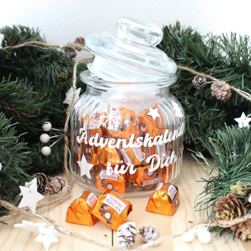 AUFKLEBER - Adventskalender für Dich - to go Weihnachten Sticker Sterne Farbe schwarz