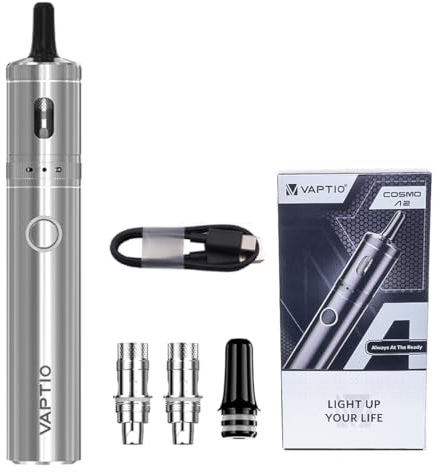 Vaptio Cosmo A2 Kit 2000mAh 25W Box Mod 3.0ML tank 2000mah Batterie Elektronische Zigarette Vaporizer Vape Pen Kit Keine E-Flüssigkeit Kein Nikotin(Silber)
