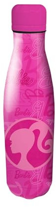 Barbie Botella Reutilizable, Diseño Acero Inoxidable Botella Termica Botella de Agua para Niñas, Botella de Viaje, Capacidad 500 ml | Rosa