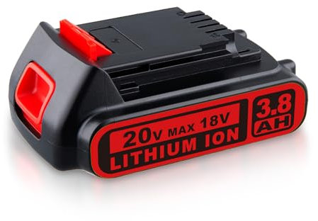 18V 3.8Ah LBXR20 Battery Replacement for BLACK and DECKER 18V Battery Compatible with BLACK and DECKER LBXR20 BL2018 LB20 LBX20 GTC1850L20 STC1820 Cordless Tools