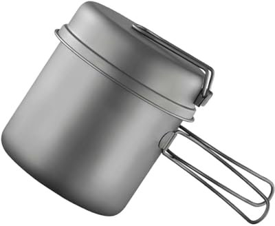 Ustensiles de cuisine de camping en plein air avec poignée pliante - Casseroles de camping portables - Ne colle pas - En métal