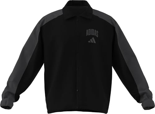 adidas Men's Collegiate Coach Jacket, Black/Grey six, XL