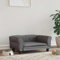 FENLAX Hundesofa Bequeme Haustierbett Hundecouch Kunstleder Welpenbett Haustiersofa Hundehütte für Große Mittelgroße Hunde Modernes und Elegantes Design Grau 70x45x30 cm