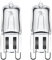 FIGEVIDA Lampadina Alogena G9 per Forno 230V 300 Gradi Compatibile per tanti marchi (2P G9 40W)