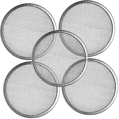 Kisangel 5Pcs Mason Sprouting Jar Lids, Mesh Sprouting Lids Strainers for Salad Mason Jars Growing Mung Beans More Kit