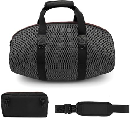 Sandyseptember Lautsprecher-Aufbewahrungstasche für Boombox 4, stoßfeste EVA-Flanell-Hülle mit seitlicher weicher Tasche, Zubehör für Outdoor, Reisen