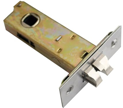 Unifizz Tubular Latch Forked 60mm Internal Door Lock Mortice Latch Polished Door Latches & Bolts for Sprung Lever Door Handles